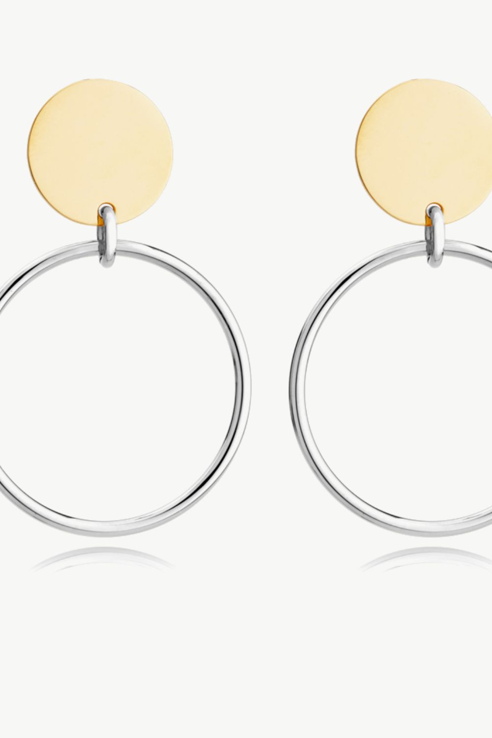 Gold-Plated Stainless Steel Drop Earrings